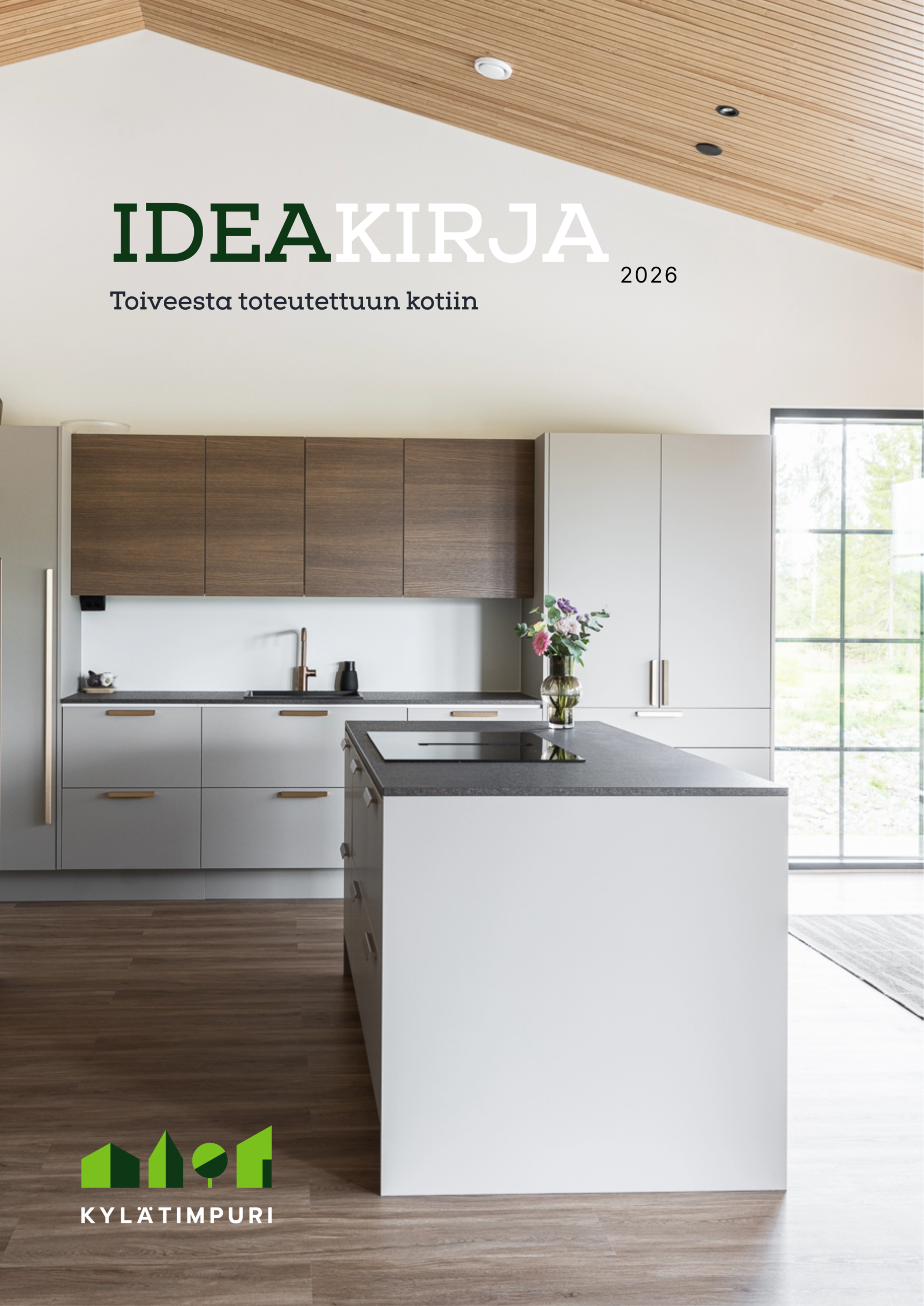 moderni olohuone, jossa suuret ikkunat